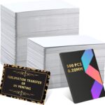 DailyPaperie Elite Aluminum Business Card Blanks – Ultra-Slim White Sublimation Metal Cards, Rounded Safety Corners, High-Gloss Finish for DIY Laser Engraving & UV Printing
