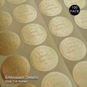 DailyPaperie Premium Embossed Gold/Silver Foil "A Sweet Thank You" Labels – 1.57" Raised Lettering, Boutique Reflective Finish, 750 Pcs Elegant Stickers for Luxury Business Packaging & Special Events - Image 3
