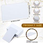 DailyPaperie Elite Aluminum Business Card Blanks – Ultra-Slim White Sublimation Metal Cards, Rounded Safety Corners, High-Gloss Finish for DIY Laser Engraving & UV Printing - Image 2