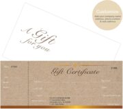 DailyPaperie Elite Custom Gift Certificate Set – 50 Premium 14pt Matte Cards with Envelopes, Detachable Tracking Stubs, Sequential Numbering for Small Business Growth - Image 2