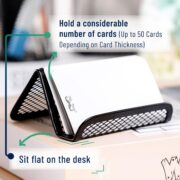 DailyPaperie Industrial Mesh Business Card Stands – 3 Pack Durable Stainless Steel Holders, Sleek Black Finish for Desks, Offices & Retail Displays, Multi-Functional Tech & Stationery Organizer - Image 7