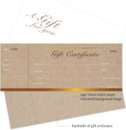 DailyPaperie Elite Custom Gift Certificate Set – 50 Premium 14pt Matte Cards with Envelopes, Detachable Tracking Stubs, Sequential Numbering for Small Business Growth - Image 3