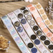 DailyPaperie Signature "Thank You" Business Stickers –  1/1.5 -Inch Gold Foil Elegant Labels, Waterproof & Scratch-Resistant for Professional Packaging - Image 3